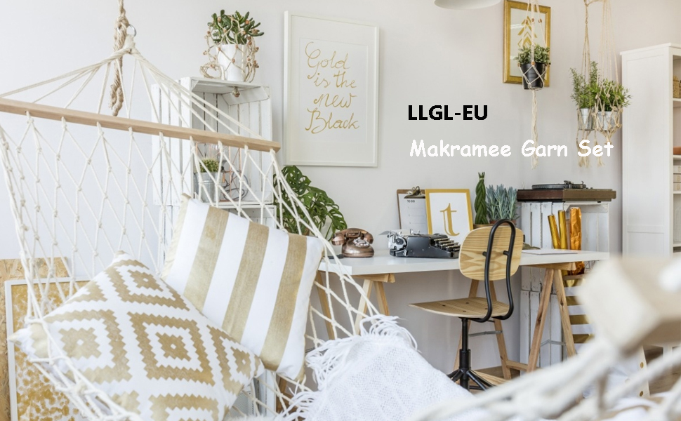 LLGLEU Macramé Yarn 3 mm x 100 m with 80 wooden beads, 6 wooden rings, 2 metal rings and 10 feathers: Amazon.co.uk: Kitchen & Home